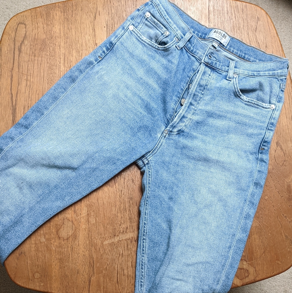 Agolde Nico High Rise Slim Straight Jeans Size 28 in Embark